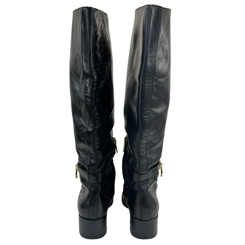 MICHAEL Michael Kors Women’s Black Leather Riding Boots - Picture 6 of 16